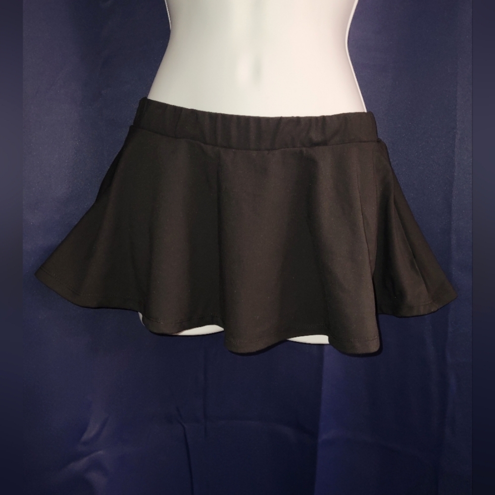 Iheartraves Small Black Wavy Mini Skirt